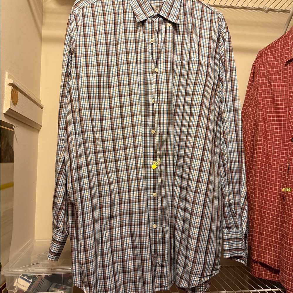 Peter Millar Multicolor Plaid Button Down Shirt